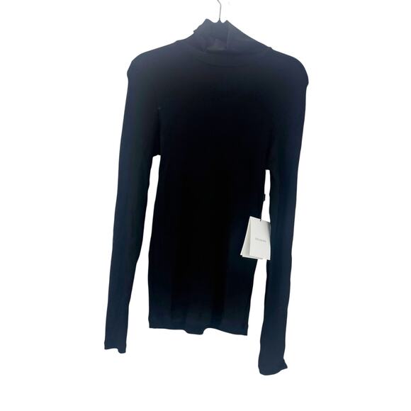 Goldsign The Rib Turtleneck Pullover Sweater Long Sleeve Black Size Large NWT - Picture 7 of 14